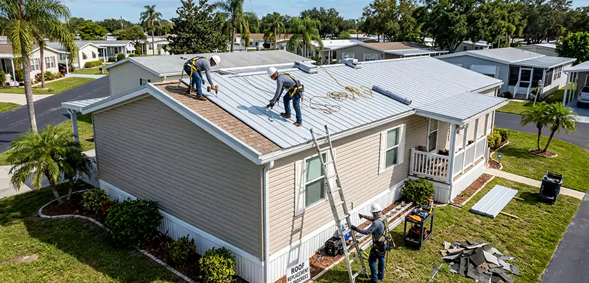 Mobile Home Metal Roof Replacement in Tuttle